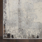 Nourison Elation Abstract Grey Ivory 2' x 3' Area -Rug, Easy -Cleaning, Non Shedding, Bed Room, Living Room, Dining Room, Kitchen (2x3)