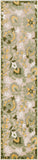 Nourison Aloha Indoor/Outdoor Ivory Green 2' x 6' Area Rug, Easy-Cleaning, Non Shedding, Bed Room, Living Room, Dining Room, Backyard, Patio, Deck (2x6)
