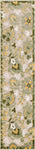 Nourison Aloha Indoor/Outdoor Ivory Green 2'3" x 8' Area Rug, Easy Cleaning, Non-Shedding, Bed Room, Living Room, Dining Room, Backyard, Patio, Deck (2x8)