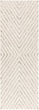 Nourison Cozy Modern Ivory Black 2'2" x 6' Area Rug Easy Clean, Non Shedding, Bed Room, Living Room, Dining Room, Kitchen (6' Runner)