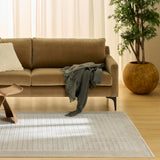 Nourison Nordic Beige 4' x 6' Area Rug - Easy Clean, Non Shedding, Bed Room, Living Room, Dining Room, Kitchen (4' x 6')