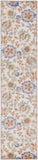 Nourison Aloha Indoor/Outdoor Ivory Blue 2' x 6' Area Rug, Easy Cleaning, Non Shedding, Bed Room, Living Room, Dining Room, Backyard, Deck, Patio (2x6)