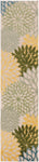 Nourison Aloha Indoor/Outdoor Green Multicolor 2' x 6' Area Rug, Easy Cleaning, Non-Shedding, Bed Room, Living Room, Dining Room, Backyard, Patio, Deck (2x6)