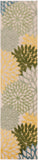 Nourison Aloha Indoor/Outdoor Green Multicolor 2' x 6' Area Rug, Easy Cleaning, Non-Shedding, Bed Room, Living Room, Dining Room, Backyard, Patio, Deck (2x6)