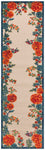 Nourison Aloha Indoor/Outdoor Ivory Multicolor 2' x 6' Area -rug, Easy--cleaning, Non Shedding, Bed Room, Living Room, Dining Room, Backyard, Deck, Patio (2x6)