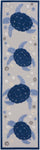 Nourison Aloha Indoor/Outdoor Navy Blue 2'3" x 8' Area Rug, Easy Cleaning, Non Shedding, Bed Room, Living Room, Dining Room, Backyard, Deck, Patio, High-Traffic Areas (2x8)