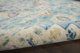 Nourison Passion Ivory/Light Blue 1'10" x 2'10" Area Rug, Boho, Moroccan, Bed Room, Living Room, Dining Room, Kitchen, Easy Cleaning, Non Shedding, (2' x 3')