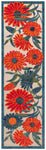 Nourison Aloha Indoor/Outdoor Ivory Multicolor 2'3" x 8' Area Rug, Easy-Cleaning, Non Shedding, Bed Room, Living Room, Dining Room, Backyard, Deck, Patio (2x8)