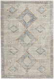 Nourison Concerto Moroccan Ivory/Grey/Blue 5'3" x 7'3" Area-Rug, Easy-Cleaning, Non Shedding, Bed Room, Living Room, Dining Room, Kitchen (5x7)