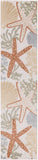 Nourison Aloha Indoor/Outdoor Ivory Multicolor 2'3" x 8' Area Rug, Easy Cleaning, Non Shedding, Bed Room, Living Room, Dining Room, Backyard, Deck, Patio (2x8)