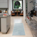 Nourison Casual Blue 2' x 6' Area Rug Easy Clean, Non Shedding, Bed Room, Living Room, Dining Room, Kitchen (6' Runner)