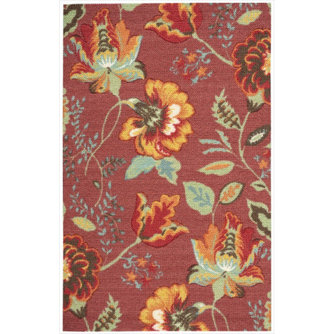 Nourison Vista Brick Rectangle Area Rug, 4-Feet by 6-Feet (4' x 6')