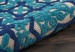 Nourison Aloha Indoor/Outdoor Navy 2'8" x 4' Area Rug, Tropical, Botanical, Easy Cleaning, Non Shedding, Bed Room, Living Room, Dining Room, Deck, Backyard, Patio (3x4)