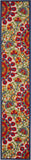 Nourison Aloha Indoor/Outdoor Red/Multi 2'3" x 12' Area Rug, Easy Cleaning, Non Shedding, Bed Room, Living Room, Dining Room, Deck, Backyard, Patio (2x12)