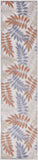 Nourison Aloha Indoor/Outdoor Blue Mocha 2'3" x 8' Area Rug, Easy Cleaning, Non Shedding, Bed Room, Living Room, Dining Room, Backyard, Deck, Patio (2x8)
