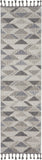 Nourison Elwood Grey/Charcoal 2'2" x 8'2" Area Rug, Modern, Geometric, Easy Cleaning, Non Shedding, Bed Room, Living Room, Dining Room, Kitchen, (8' x Runner)