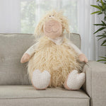 Mina Victory Plush Lines Shaggy Lamb Plush Toy Ivory 1'10" x 2'2" Plush Animal
