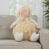 Mina Victory Plush Lines Shaggy Lamb Plush Toy Ivory 1'10" x 2'2" Plush Animal