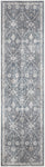 Nourison Astra Machine Washable Dark Blue 2'2" x 8' Area Rug Easy Clean, Non Shedding, Bed Room, Living Room, Dining Room, Kitchen (8' Runner)