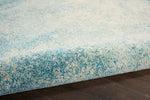 Nourison Passion Navy/Light Blue 6'7'' x 9'6'' Area-Rug, Modern, Abstract, Easy-Cleaning, Non Shedding, Bed Room, Living Room, Dining Room, Kitchen, (7' x 10')