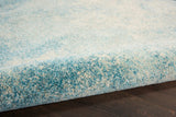 Nourison Passion Navy/Light Blue 6'7'' x 9'6'' Area-Rug, Modern, Abstract, Easy-Cleaning, Non Shedding, Bed Room, Living Room, Dining Room, Kitchen, (7' x 10')