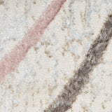 Nourison Glam Abstract Ivory/Multi 3'11" x 5'11" Area -Rug, Easy -Cleaning, Non Shedding, Bed Room, Living Room, Dining Room, Kitchen (4x6)