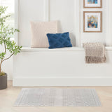 Nourison Astra Machine Washable Moroccan Grey 2'2" x 4' Area Rug, Easy -Cleaning, Non Shedding, Bed Room, Living Room, Dining Room, Kitchen (2x4)