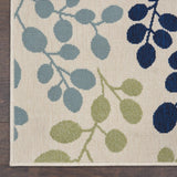 Nourison Caribbean Indoor/Outdoor Ivory 5'3" x SQUARE Area -Rug, Easy -Cleaning, Non Shedding, Bed Room, Living Room, Dining Room, Deck, Backyard, Patio (5 Square)