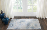 Nourison Somerset 3' x 4' Gray and Blue Fabric Bohemian Area Rug (3' x 4')