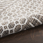 Nourison Asilah Mocha/Ivory 2'2" x 8'2" Area Rug, Boho, Moroccan, Easy Cleaning, Non Shedding, Bed Room, Living Room, Dining Room, Kitchen, (8' x Runner)
