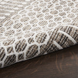 Nourison Asilah Mocha/Ivory 2'2" x 8'2" Area Rug, Boho, Moroccan, Easy Cleaning, Non Shedding, Bed Room, Living Room, Dining Room, Kitchen, (8' x Runner)