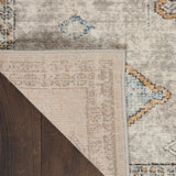 Nourison Concerto Moroccan Ivory/Grey/Blue 5'3" x 7'3" Area-Rug, Easy-Cleaning, Non Shedding, Bed Room, Living Room, Dining Room, Kitchen (5x7)