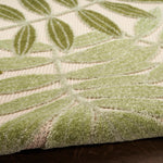 Nourison Aloha Indoor-Outdoor Ivory Green 2'3" x 8' Area Rug, Easy Cleaning, Non Shedding, Bed Room, Living Room, Dining Room, Backyard, Patio, Deck (2x8)