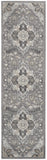 Nourison Elation Traditional Grey 2'2" x 12' Area -Rug, Easy -Cleaning, Non Shedding, Bed Room, Living Room, Dining Room, Kitchen (2x12)