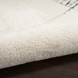 Nourison Cozy Modern Scandinavian Ivory Black 3'11" x 5'11" Area Rug, Non-Shedding, Easy Cleaning Bed Room, Living Room, Dining Room, Kitchen (4x6)