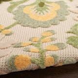 Nourison Aloha Indoor/Outdoor Ivory Green 2'3" x 8' Area Rug, Easy Cleaning, Non-Shedding, Bed Room, Living Room, Dining Room, Backyard, Patio, Deck (2x8)