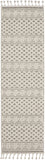 Nourison Elwood Ivory/Grey 2'2" x 8'2" Area -Rug, Modern, Moroccan, Easy -Cleaning, Non Shedding, Bed Room, Living Room, Dining Room, Kitchen, (8' x Runner)