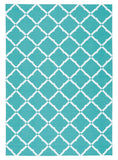 Nourison Home & Garden Aqua Rectangle Area Rug, 4-Feet 4-Inches by 6-Feet 3-Inches (4'4" x 6'3")
