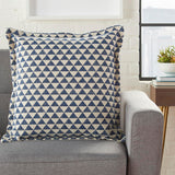 Mina Victory Life Styles Printed Triangles Indigo 20" X 20" Throw Pillow
