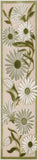 Nourison Aloha Indoor-Outdoor Ivory Green 2'3" x 8' Area Rug, Easy-Cleaning, Non Shedding, Bed Room, Living Room, Dining Room, Backyard, Patio, Deck (2x8)