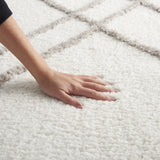 Nourison Feather Soft Shabby Chic Ivory Grey 3'11" x 5'11" Area -Rug, Easy -Cleaning, Non Shedding, Bed Room, Living Room, Dining Room, Kitchen (4x6)