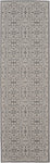 Nourison Jubilant Ivory Grey 2' x 6' Area Rug Easy Clean, Non Shedding, Bed Room, Living Room, Dining Room, Kitchen (6' Runner)