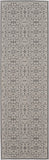 Nourison Jubilant Ivory Grey 2' x 6' Area Rug Easy Clean, Non Shedding, Bed Room, Living Room, Dining Room, Kitchen (6' Runner)