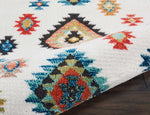 Nourison Tribal Decor Tribal White 2'2'' x 4'3'' Area-Rug, Easy-Cleaning, Non Shedding, Bed Room, Living Room, Dining Room, Kitchen (2x4)