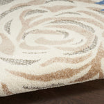 Nourison Aloha 5' x 8' Blue Gray Fabric Contemporary Area Rug (5' x 8')