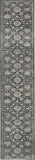 Nourison Concerto Traditional Blue/Beige 2'2" x 10' Area -Rug, Easy -Cleaning, Non Shedding, Bed Room, Living Room, Dining Room, Kitchen (2x10)" }