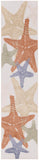 Nourison Aloha Indoor/Outdoor Ivory Multicolor 2'3" x 8' Area Rug, Easy Cleaning, Non Shedding, Bed Room, Living Room, Dining Room, Backyard, Deck, Patio (2x8)