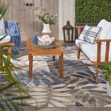 Nourison Aloha Indoor/Outdoor Grey/Blue 9'6" x 13' Area Rug, Easy Cleaning, Non Shedding, Bed Room, Living Room, Dining Room, Backyard, Deck, Patio (10x13)