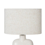 Nourison 17" Off-White Speckled Ceramic Table Lamp for Bedroom, Living Room, Console, Entryway