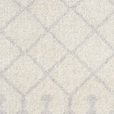 Nourison Astra Machine Washable Moroccan Ivory 2'2" x 10' Area -Rug, Easy -Cleaning, Non Shedding, Bed Room, Living Room, Dining Room, Kitchen (2x10)